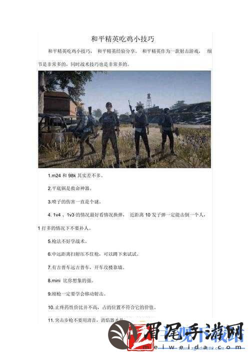 和平精英遭遇战攻略：操作方法与技巧