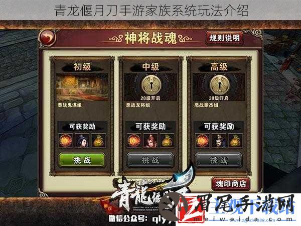 青龙偃月刀手游家族系统玩法介绍