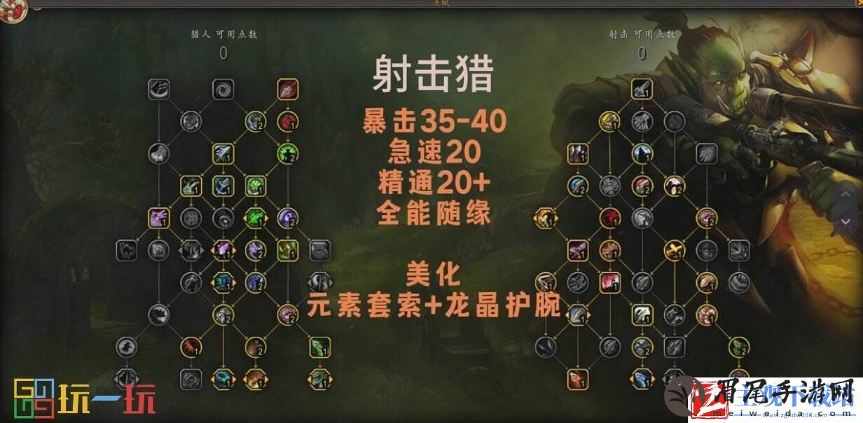魔兽世界正式服射击猎天赋加点