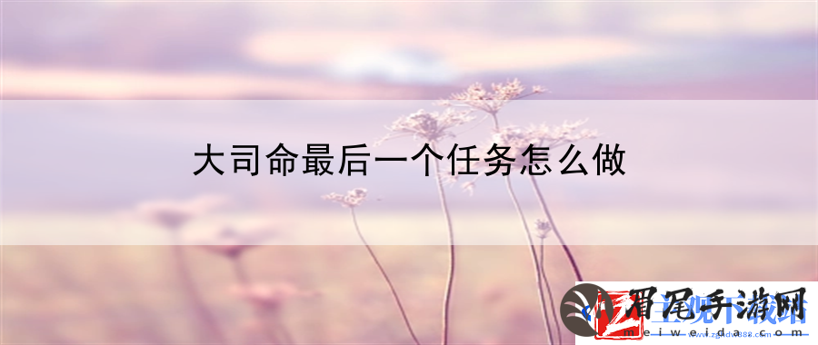 大司命最后一个任务怎么做：游戏更新内容解读