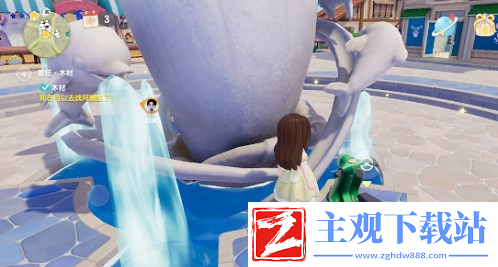心动小镇手游中央喷泉上泡泡获取方法