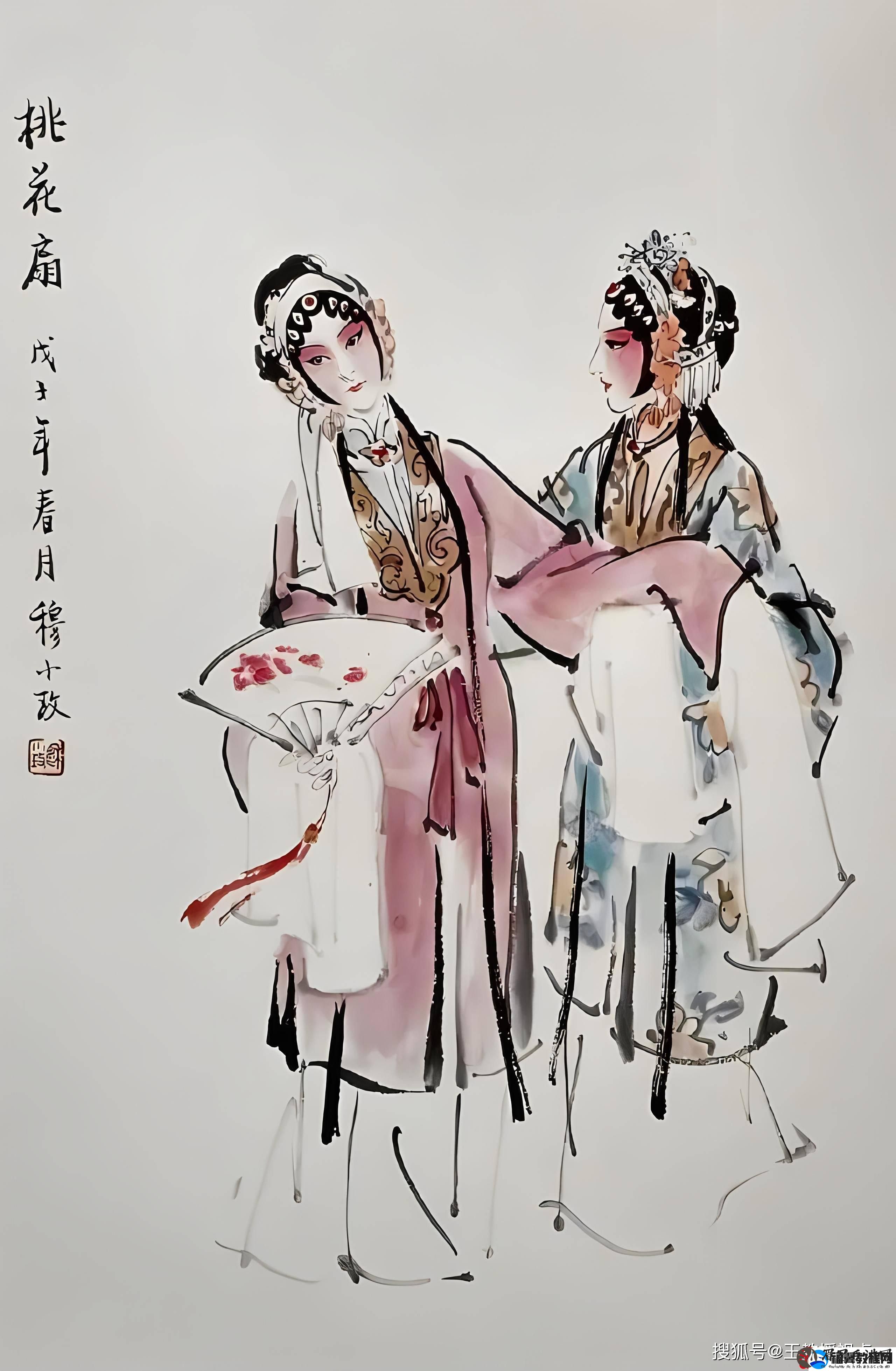 扇舞桃花