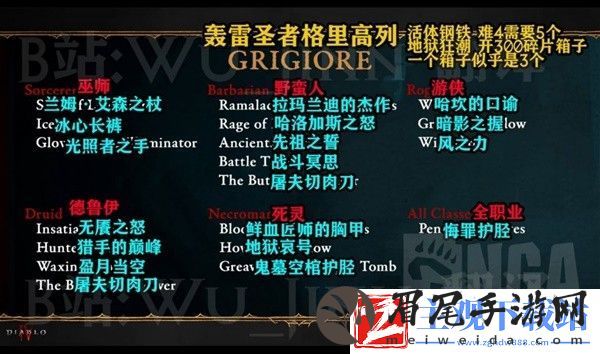 暗黑4S2终局BOSS暗金掉落池大全