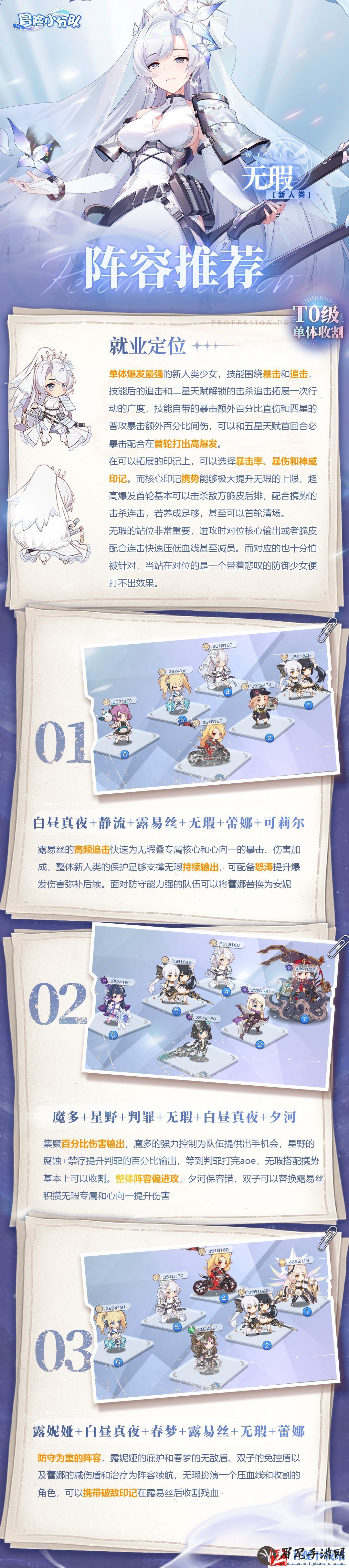 重塑冒险小分队无瑕阵容策略