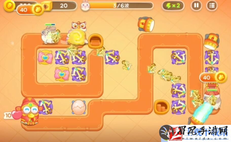 保卫萝卜4新春大集第一关怎么通关