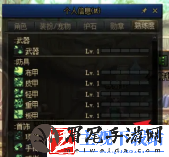dnf熟练度在哪里看