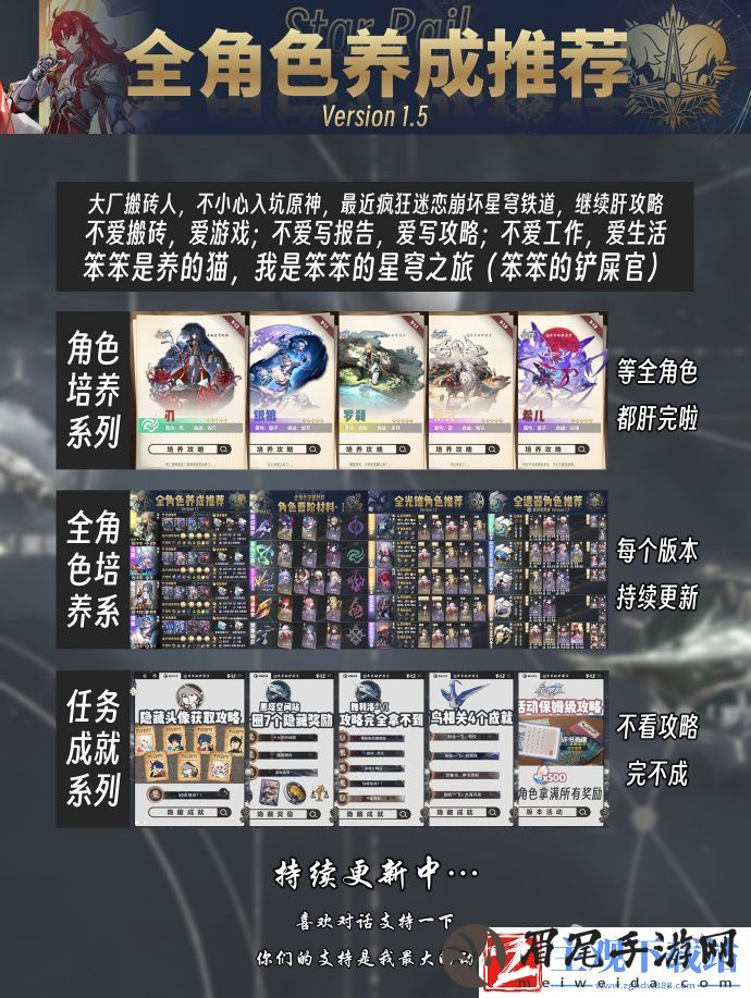 崩坏星穹铁道1.5版本全角色培养指南
