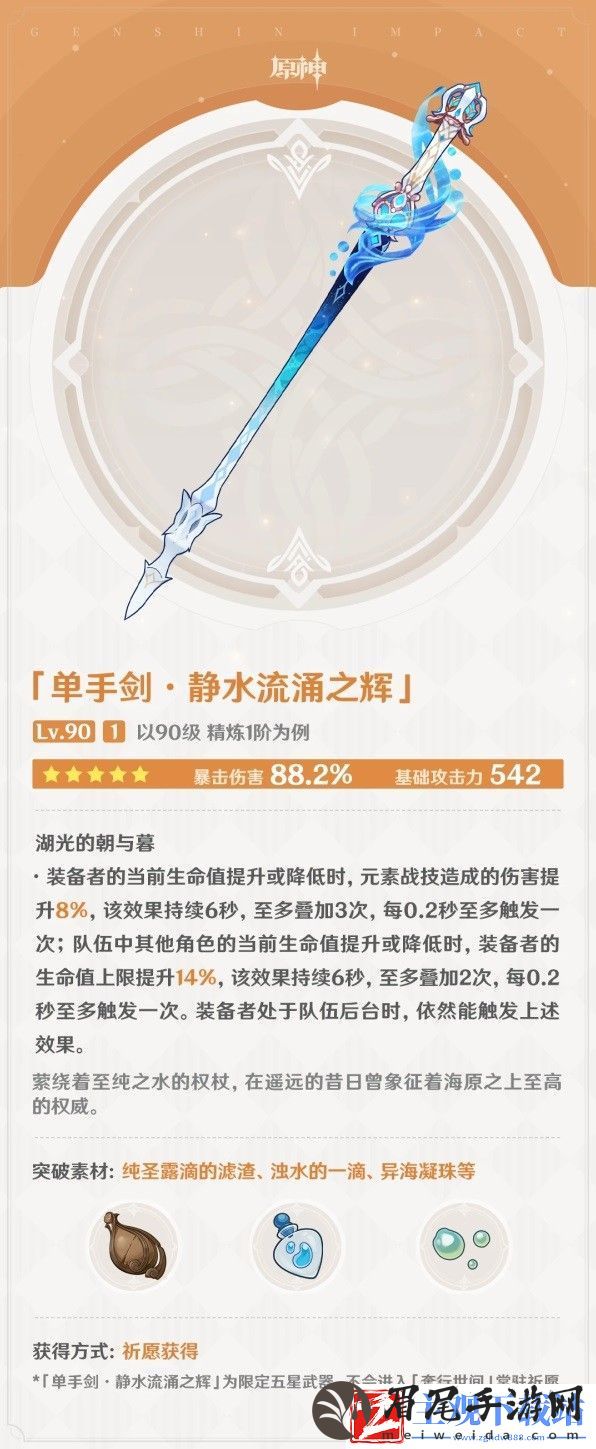 原神芙宁娜培养材料介绍