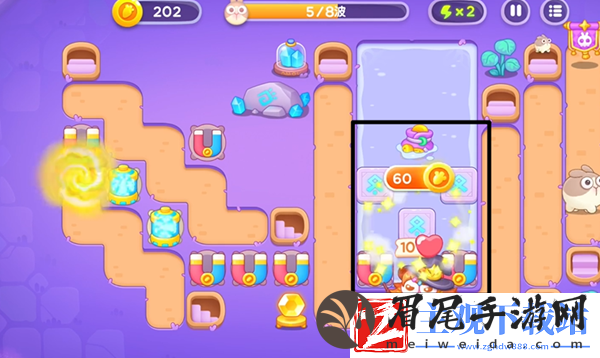 保卫萝卜4阿波与魔法宝藏第99关通关攻略