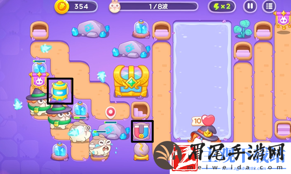 保卫萝卜4阿波与魔法宝藏第99关通关攻略