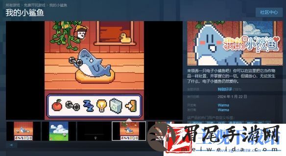 休闲模拟“我的小鲨鱼”免费发售Steam特别好评