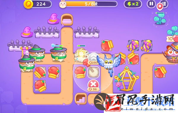 保卫萝卜4阿波与魔法宝藏第96关通关攻略