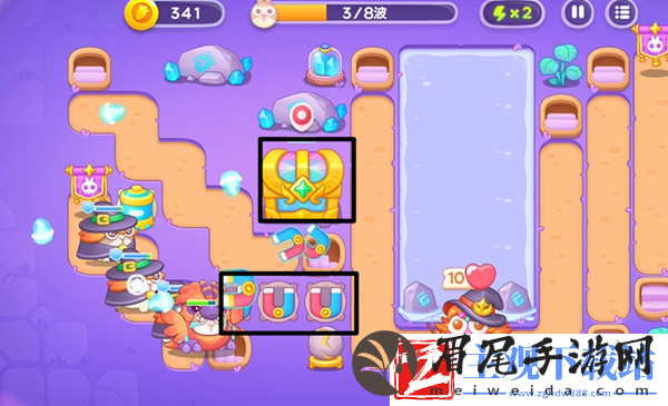 保卫萝卜4阿波与魔法宝藏第99关通关攻略
