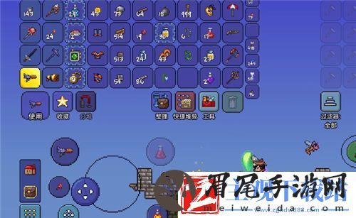 泰拉瑞亚打开背包不能动怎么办