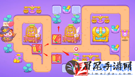 保卫萝卜4阿波与魔法宝藏第87关通关攻略