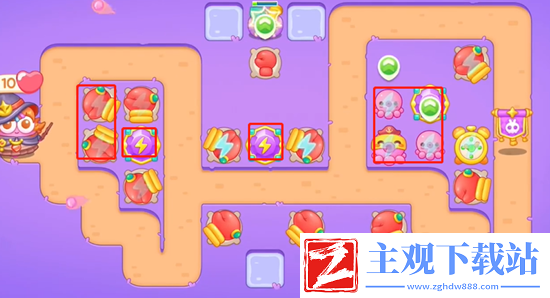 保卫萝卜4阿波与魔法宝藏第87关通关攻略