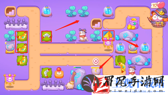 保卫萝卜4阿波与魔法宝藏第85关通关攻略