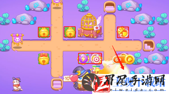 保卫萝卜4阿波与魔法宝藏第57关通关攻略