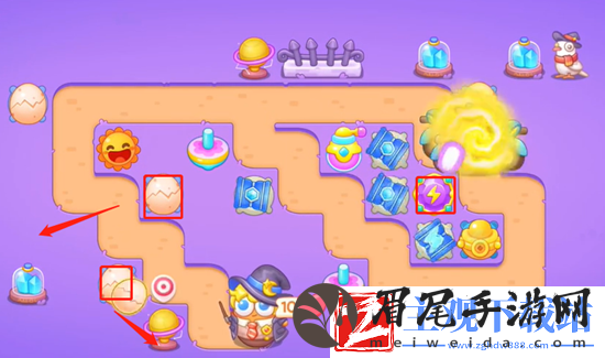 保卫萝卜4阿波与魔法宝藏第46关通关攻略