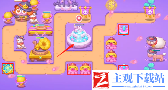 保卫萝卜4阿波与魔法宝藏第55关通关攻略