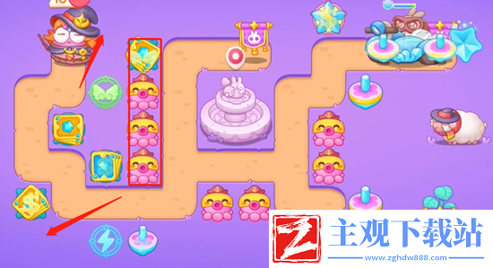 保卫萝卜4阿波与魔法宝藏第55关通关攻略