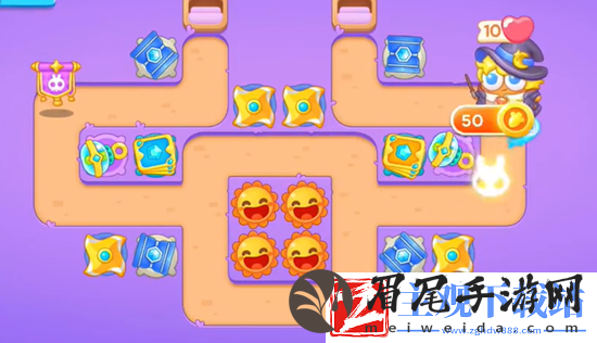 保卫萝卜4阿波与魔法宝藏第50关通关攻略