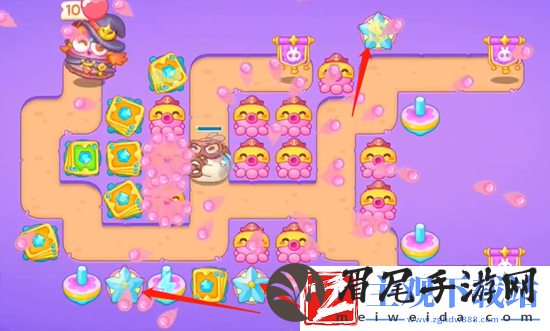 保卫萝卜4阿波与魔法宝藏第55关通关攻略