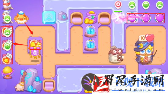 保卫萝卜4阿波与魔法宝藏第52关通关攻略