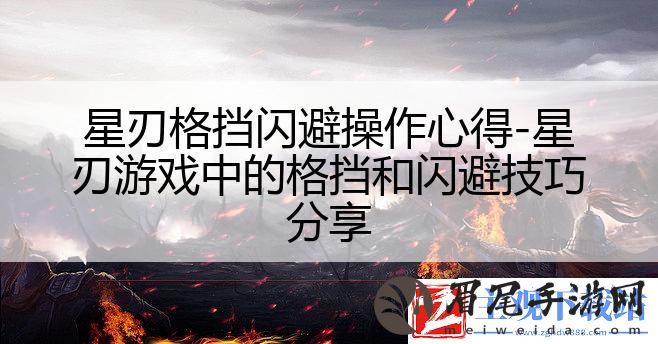 星刃格挡闪避操作心得-星刃游戏中的格挡和闪避技巧分享