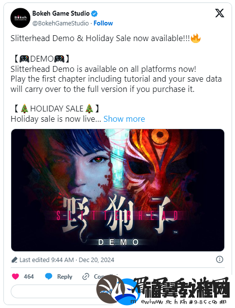 野狗子试玩Demo上线各大平台！游戏打折促销中