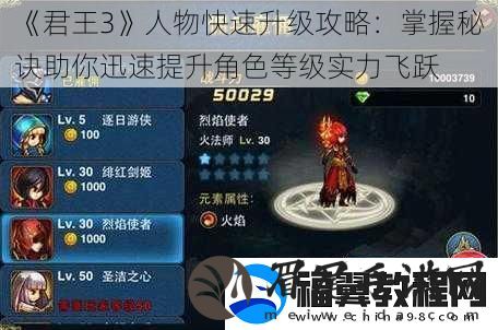 君王3人物快速升级攻略：掌握秘诀助你迅速提升角色等级实力飞跃
