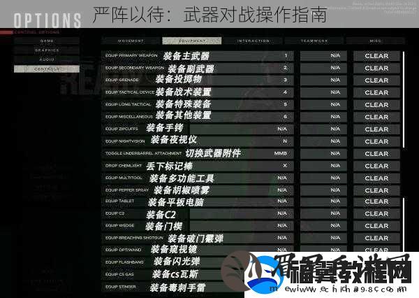 严阵以待：武器对战操作指南