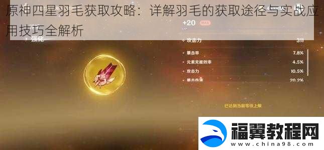 原神四星羽毛获取攻略