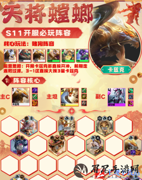 金铲铲之战天将螳螂阵容怎么搭配